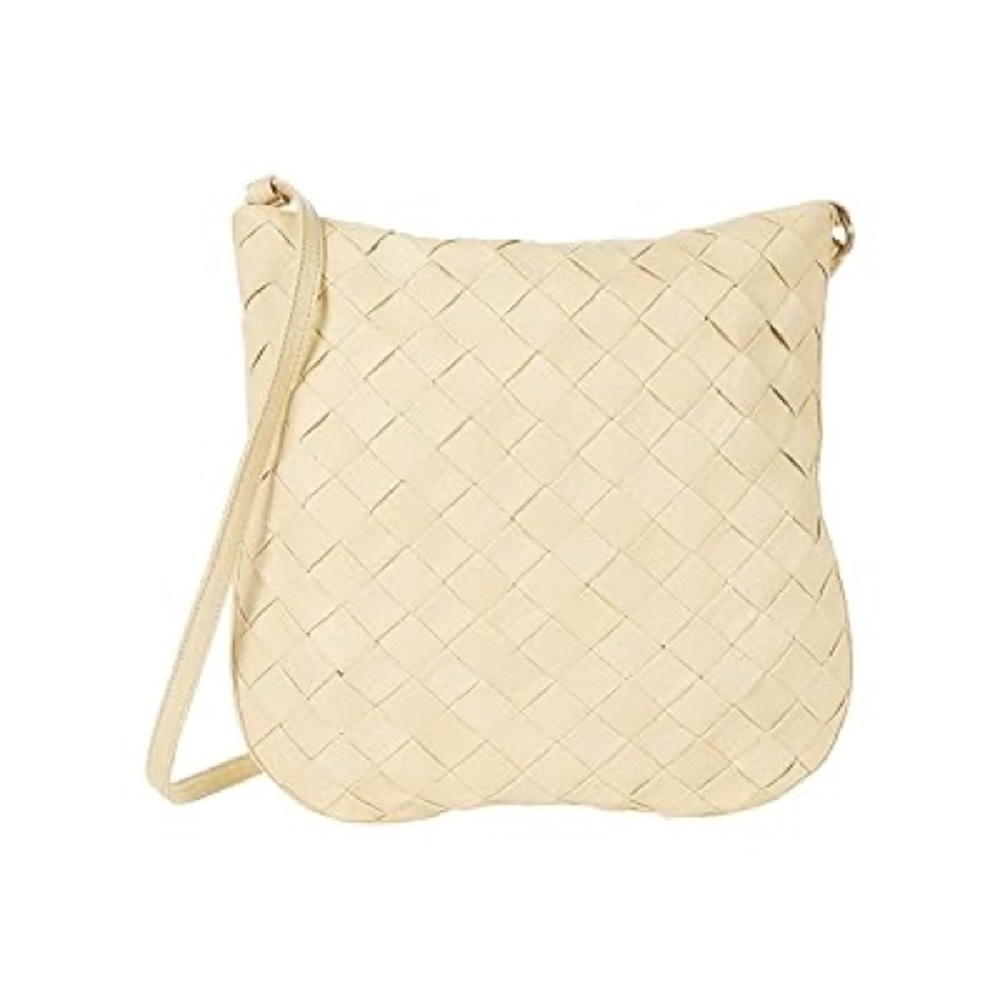 HOBO Cream Woven Crossbody Bag